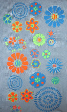 Charger l'image dans la galerie, foulard-coton-bio-ichimatsu-orange-les-belles-vagabondes