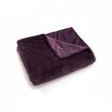 Charger l'image dans la galerie, plaid-damier-prune-130cm x 170cm
